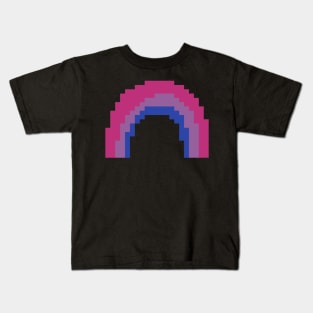 Bi Pride Rainbow Pixel Art Kids T-Shirt